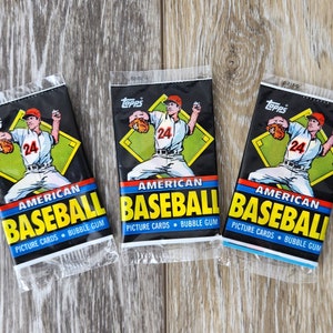 Unopened  Baseball Cards - 1988 Topps UK American Baseball Cards Minis With Gum - Lot of 3