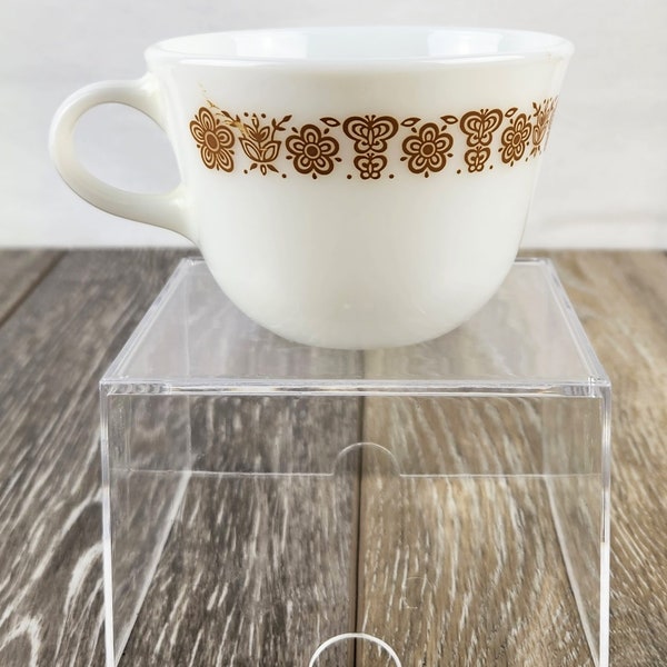 Corning Retro Butterfly Gold Flower Pyrex Tea/Coffee/Juice Cup