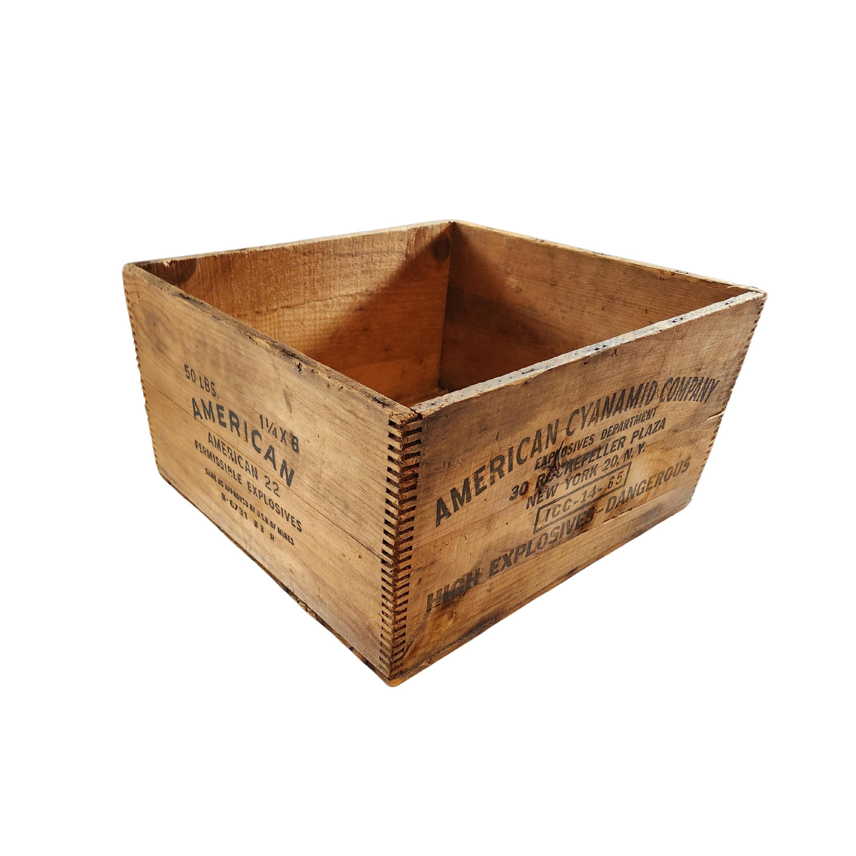 1940's American Cyanamid CO. 50lb Explosives Box Rockafeller Plaza