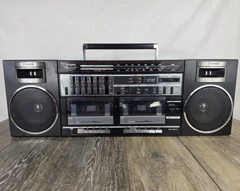 Vintage Fisher PH 463 Black Boombox - WORKS!! READ