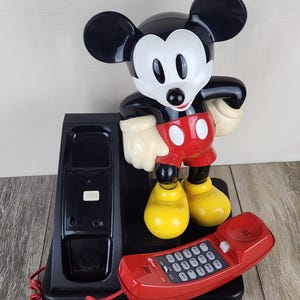 ヴィンテージ ディズニー ミッキーマウス 電話 固定電話 プッシュ