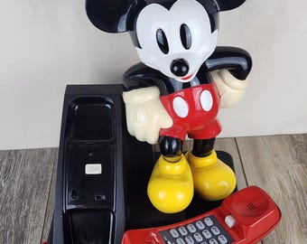 ジャンク【AT＆T ミッキー 電話機】プッシュ式 レトロ アメリカン ディズニー ミッキーマウス 固定電話 プッシュボタン式 米老鼠 米奇老鼠 미키마우스 chuột mickey 札幌 北20条店 ミッキーマウス電話機 プッシュ式 - 「宝の森」昭和レトロ雑貨
