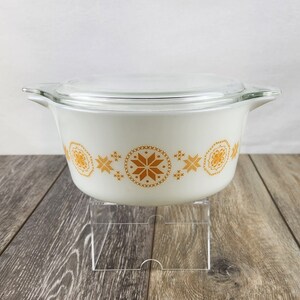 Pyrex Orange Town and Country 1.5 Qt Casserole Dish with Lid #474 – Vintage Ovenware