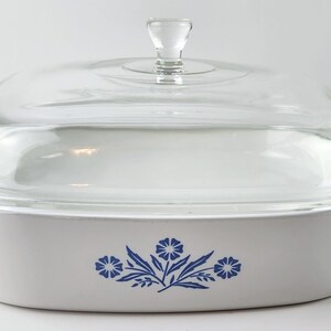 Vintage Corning Ware Blue Cornflower P-10 -B Casserole Dish & Lid