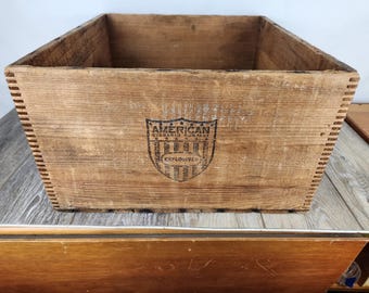 1940's American Cyanamid CO. 50lb Explosives Box Rockafeller Plaza