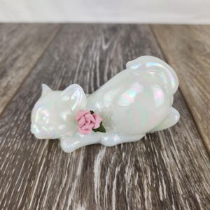 Fenton Art Glass Hand Painted Cat - Etsy