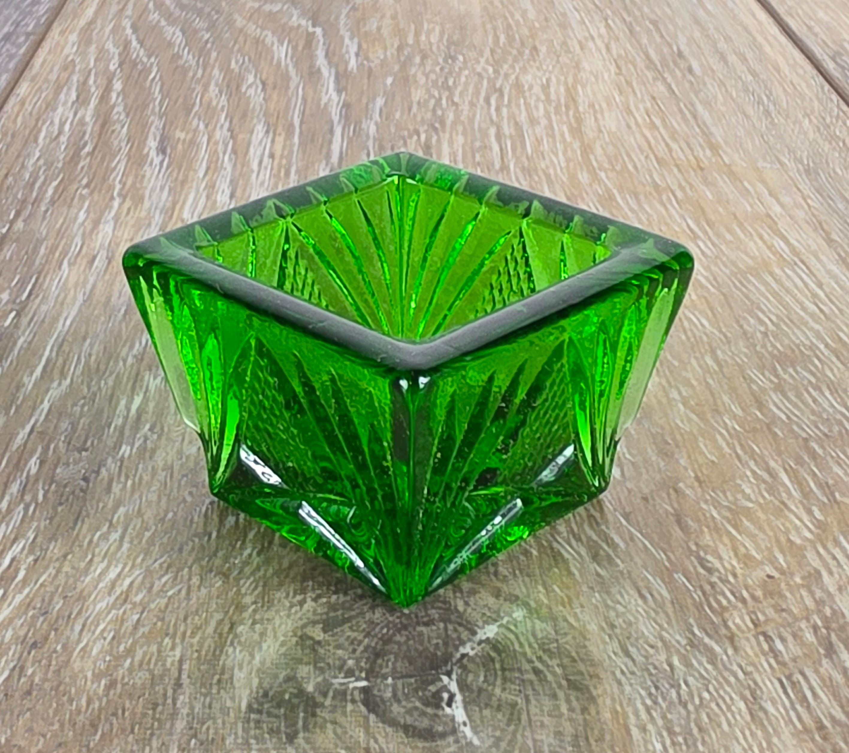 Vaseline Glass Salt Cellar - Etsy