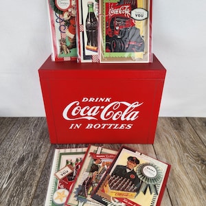 Coca-Cola Cooler Greeting Card Box Set – Retro Collectible Decor