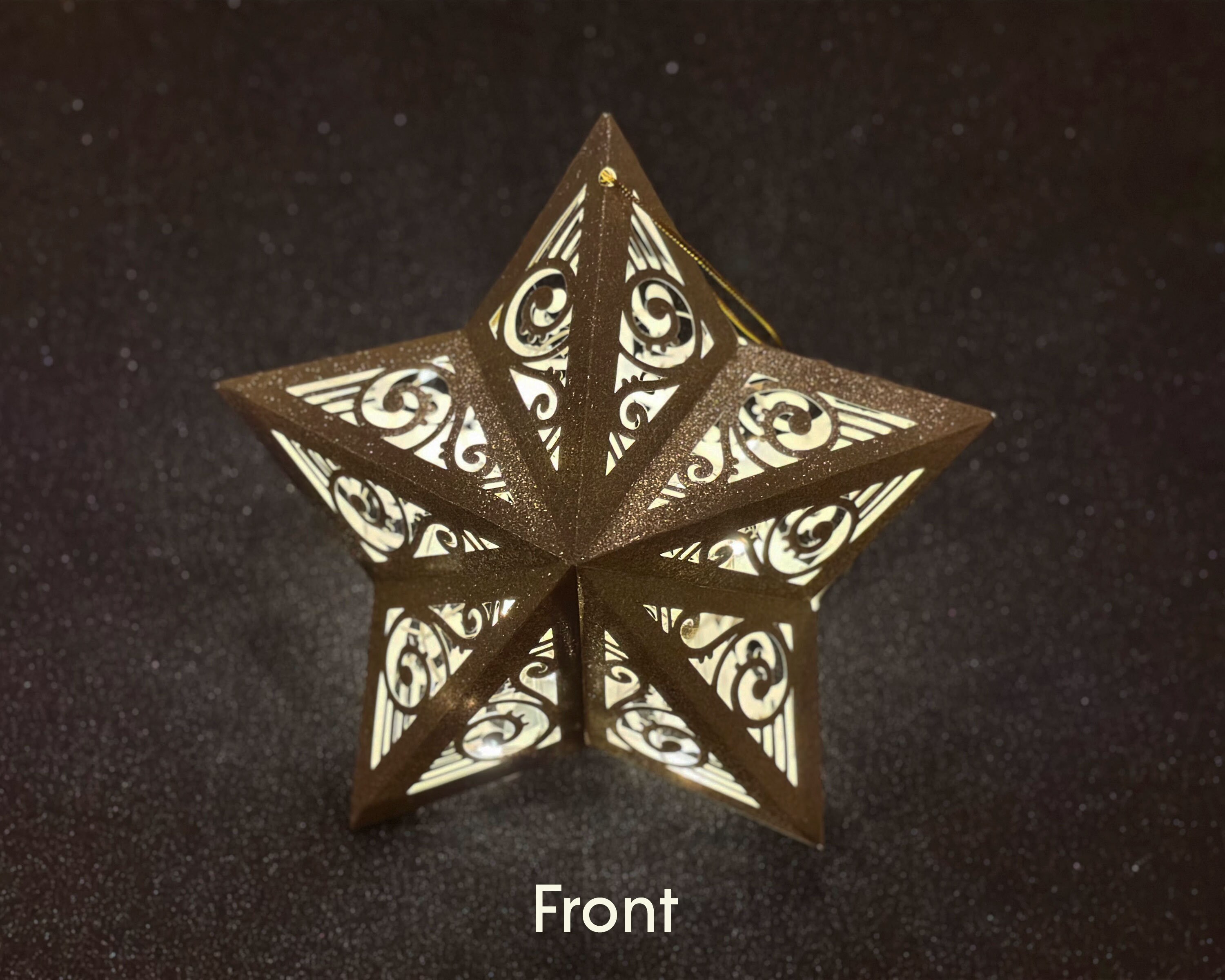 Detailed Paper Star Ornaments, SVG Template for Cricut, DIY Instant ...