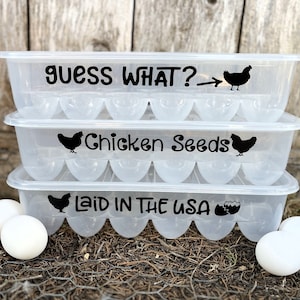 Reusable Egg Carton, Plastic Egg Carton, Egg Storage, Egg Holder, Chicken Eggs, Farmhouse Kitchen, Kitchen Storage, Refrigerator Organizer