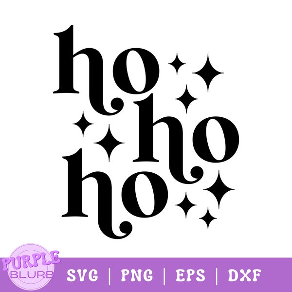 Ho Ho Ho SVG PNG Hohoho fichiers svg Ornement rond SVG Vibes de Noël svg