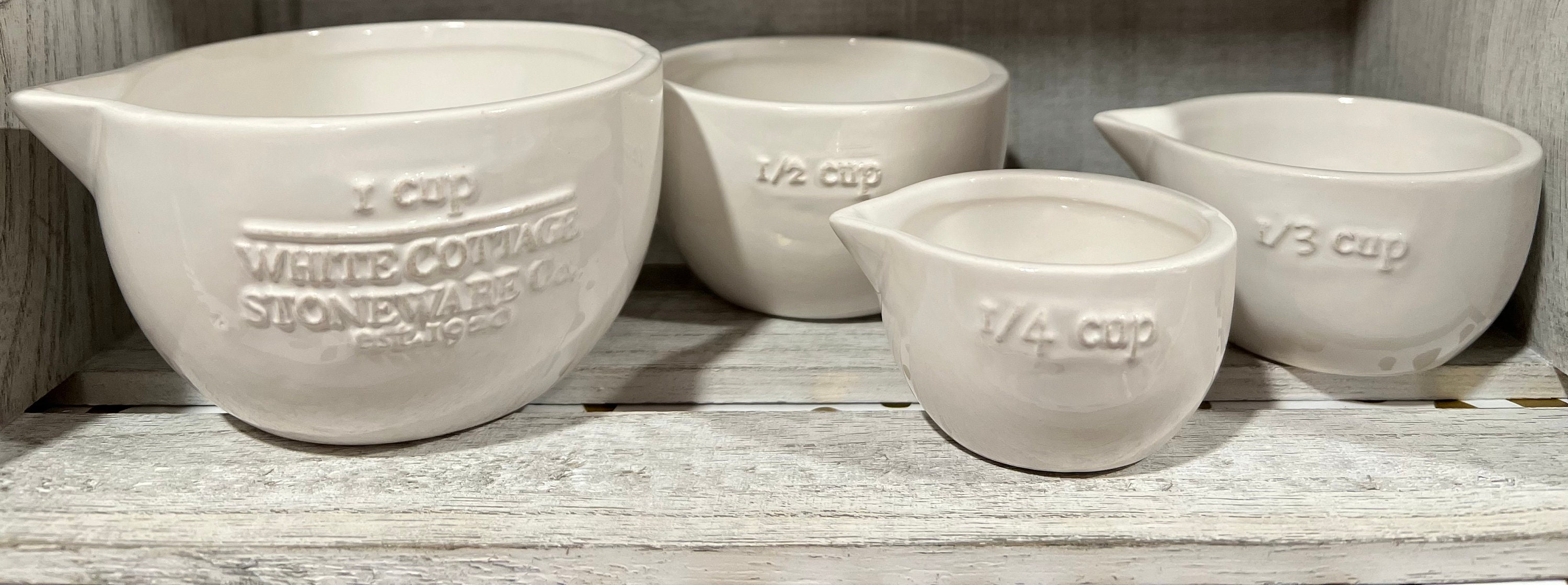 Nesting Measuring Cup Set, Ivory (Set of 4) - 064180282809