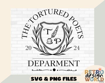 Tortured Poets Department Svg, New Album TTPD Svg, Png, Concert Shirt Svg, Vintage, for Cricut, Silhouette, Sublimation and Screen Printing