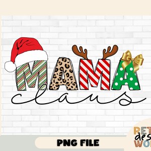 Mama Claus Png, Christmas Png, Retro Christmas Png, Christmas Sublimation, Christmas Mama Png Sublimation, Png for Christmas, Christmas Mama