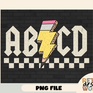 ABCD Lehrer Blitz PNG, weiße und schwarze Designs Png, Schulanfang Kinder PNG