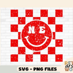 Nebraska glimlach Svg Png-bestanden, voetbal Svg, speldag Svg, speldag Png, voetbalseizoen Svg, Nebraska Png, sublimatie, Cricut
