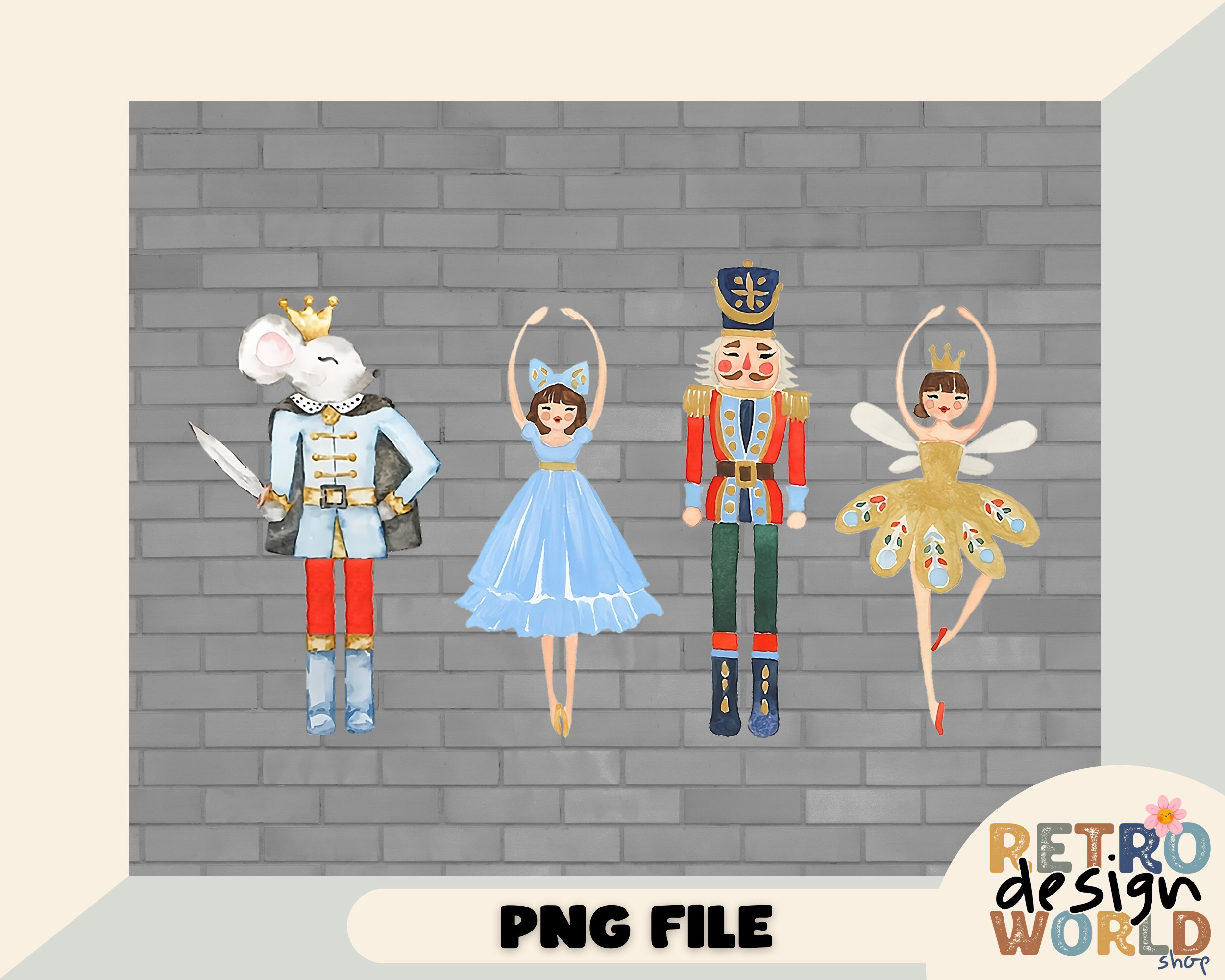 Nutcracker Png, Watercolor Nutcracker Graphic Png, Christmas Png, Ballerina Png Digital Download, Fairy Tale Png