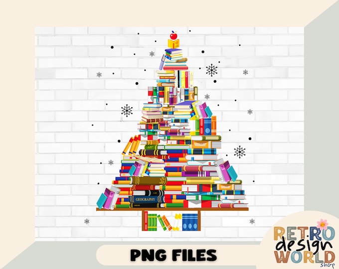Book Tree SVG, Bookmas PNG, Teacher Christmas Svg Png - Etsy Canada