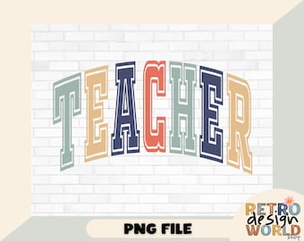 Retro Teacher Png Design, Teacher Png , Teacher life png , teacher clipart, teacher sublimation, back to school png, digital download