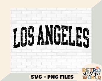 Los Angles Varsity Font Svg, Solid and Distressed Svg, Png Files, Los Angles Svg, Los Angles Png, Los Angles Cricut, Los Angles Sublimation