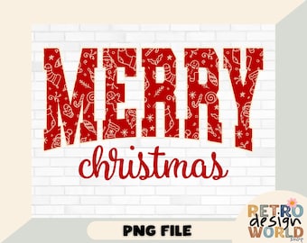 Merry Christmas Png, Christmas png, Merry Varsity Sublimation Design Downloads, Christmas Shirt Design, Retro png, Digital Download