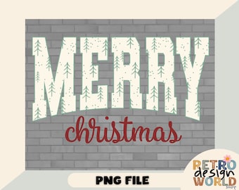 Merry Christmas Png, Christmas png, Merry Varsity Sublimation Design Downloads, Christmas Shirt Design, Retro png, Digital Download
