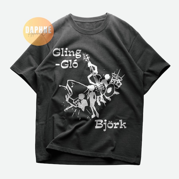 Björk Gling-Glo Album Cover Unisex Shirt | Post Vespertine Homogenic Debut Vulnicura Medulla 80s 90s Music | Premium Cotton Tshirt Gift