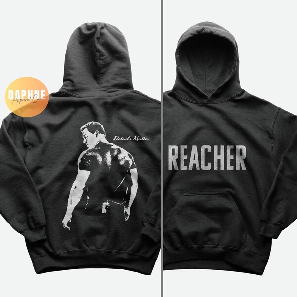 Reacher Alan Ritchson Unisex Sweatshirt | Details Matter Jack Reacher 2023 2024 TV Show Lee Child | Premium Cotton Hoodie Gift For Him Her