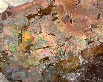 Rare Iridescent Fluorite Specimen: Natural Luster, Vibrant Colors