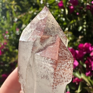 RARE Hematite in Quartz Double Point Specimen from Orange River Area, South Africa, 125 grams