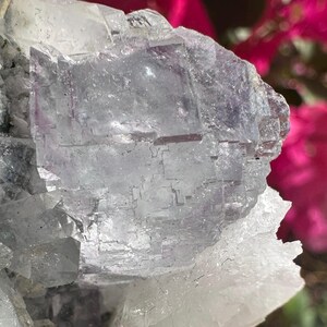High-Quality Etched Purple Fluorite with Calcite, Chlorite & Quartz – From Xianghualing Mine, Hunan, China