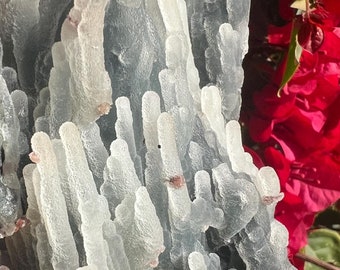 Incredible Top Quality Blue Chalcedony Stalactite with Red Heulandite Statement Specimen from India