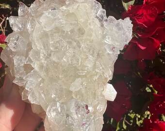 Spécimen de calcite optique dorée de qualité AAA avec diamant apophyllite - Un chef-d'oeuvre de collectionneur indien