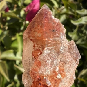 Hematite Included Orange River Quartz with Bright Orange & Red Phantoms from South Africa, 23 grams