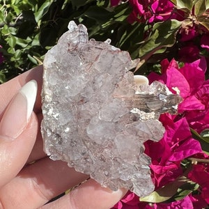 RARE Red and Black Hematite in Quartz Cluster from Orange River area, South Africa, 27 grams