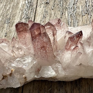 High-Quality Red Phantom Quartz Cluster from Orange River area, South Africa 42 grams