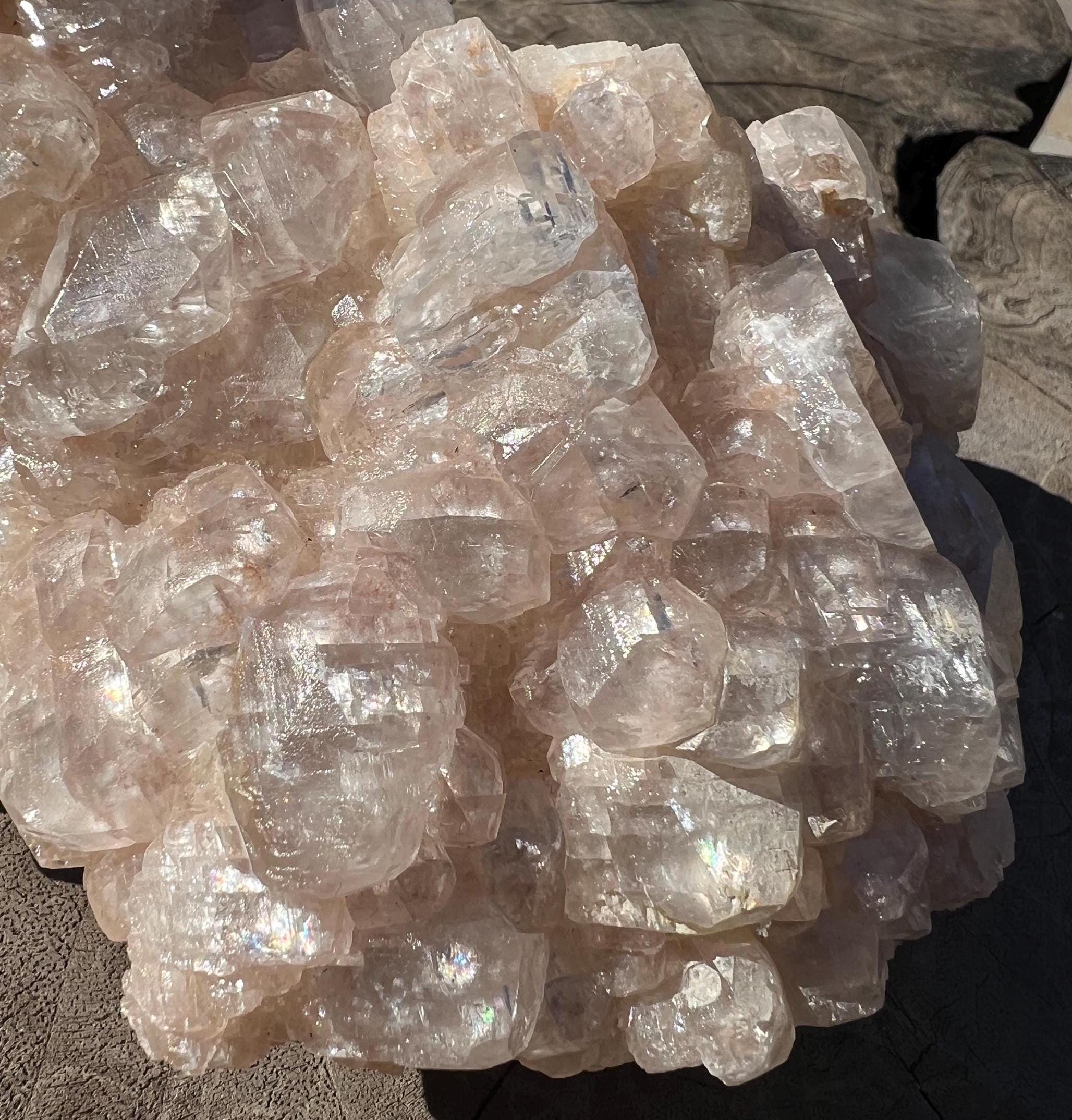 RARE Peach Diamond Calcite Statement Specimen from China
