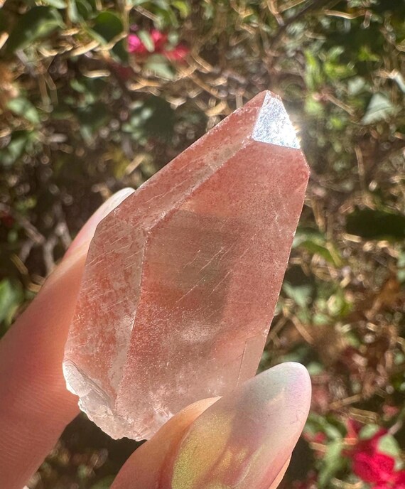 Pink Phantom Lemurian Quartz Crystal: Time Link Windows, Rare Find