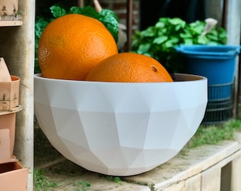 Ciotola geometrica low poly / Arredamento moderno per la casa / Ciotola centrotavola decorativa