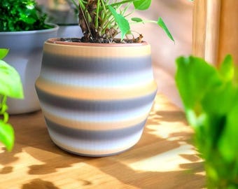 Moderner Doppelkegel-Blumentopf | Minimalistischer Indoor Topf | Pflanzenzubehör