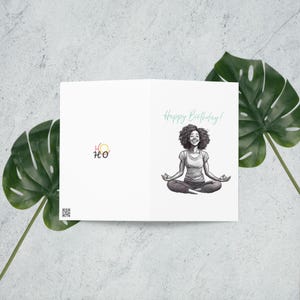 Tarjeta de felicitación de yoga