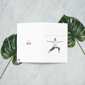Tarjeta de felicitación de yoga