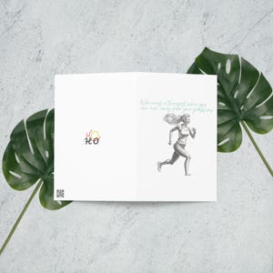 Tarjeta de felicitación para correr