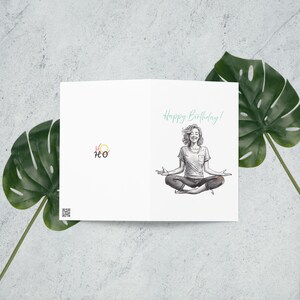 Tarjeta de felicitación de yoga