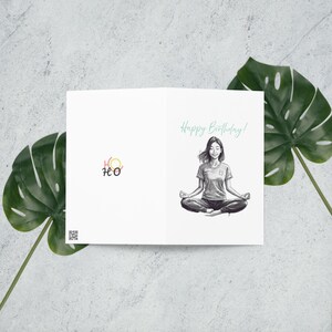 Tarjeta de felicitación de yoga