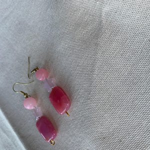 pink star earrings