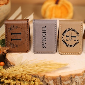 Personalized Money Clip, Groomsmen Money clip,Custom Leather Money Clips,Engraved Money Clip for men,Wedding Gift,Christmas Gift,Anniversary