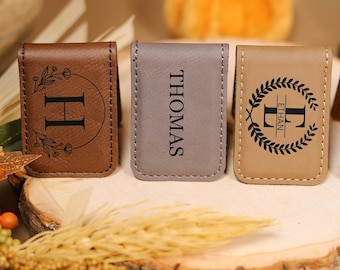 Personalized Money Clip, Groomsmen Money clip,Custom Leather Money Clips,Engraved Money Clip for men,Wedding Gift,Christmas Gift,Anniversary