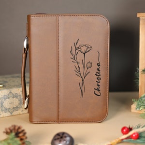 Custom Leather Bible Cover, Engraved Bible Cover, Custom Book Cover,  Personalized Bible Case,Custom Bible,Leather book Cover,Religious Gift