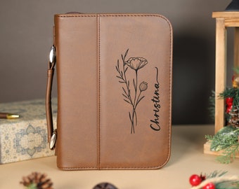 Custom Leather Bible Cover, Engraved Bible Cover, Custom Book Cover,  Personalized Bible Case,Custom Bible,Leather book Cover,Religious Gift